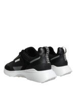 Versace Black Canvas Quad Fabric Medusa Low Top Sneaker Shoes - Image 4