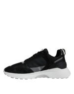 Versace Black Canvas Quad Fabric Medusa Low Top Sneaker Shoes - Image 5