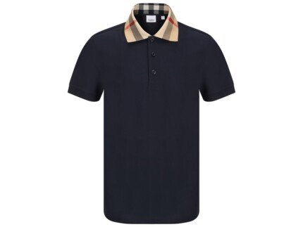 Burberry Blue Cotton Polo Shirt