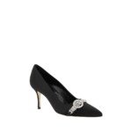 Manolo Blahnik Black Asapump Satin Pumps - Image 2