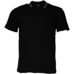 Versace Black Viscose Collared Polo Short Sleeves T-shirt