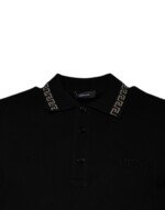 Versace Black Viscose Collared Polo Short Sleeves T-shirt - Image 3