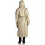 Bottega Veneta Beige Lambskin Leather Trench Coat Jacket - Image 5