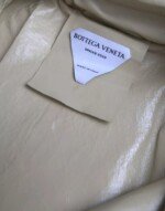 Bottega Veneta Beige Lambskin Leather Trench Coat Jacket - Image 7