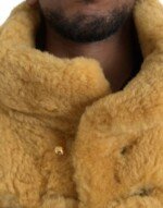 Bottega Veneta Yellow Wool Long Teddy Coat Jacket - Image 8