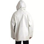 Bottega Veneta White Leather Men Waterproof Jacket Blouson - Image 4