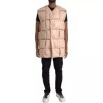 Bottega Veneta Beige Quilted Sleeveless Calf Leather Jacket - Image 2