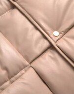 Bottega Veneta Beige Quilted Sleeveless Calf Leather Jacket - Image 5