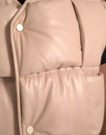 Bottega Veneta Beige Quilted Sleeveless Calf Leather Jacket - Image 6