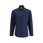 Brunello Cucinelli Blue Cotton Shirt