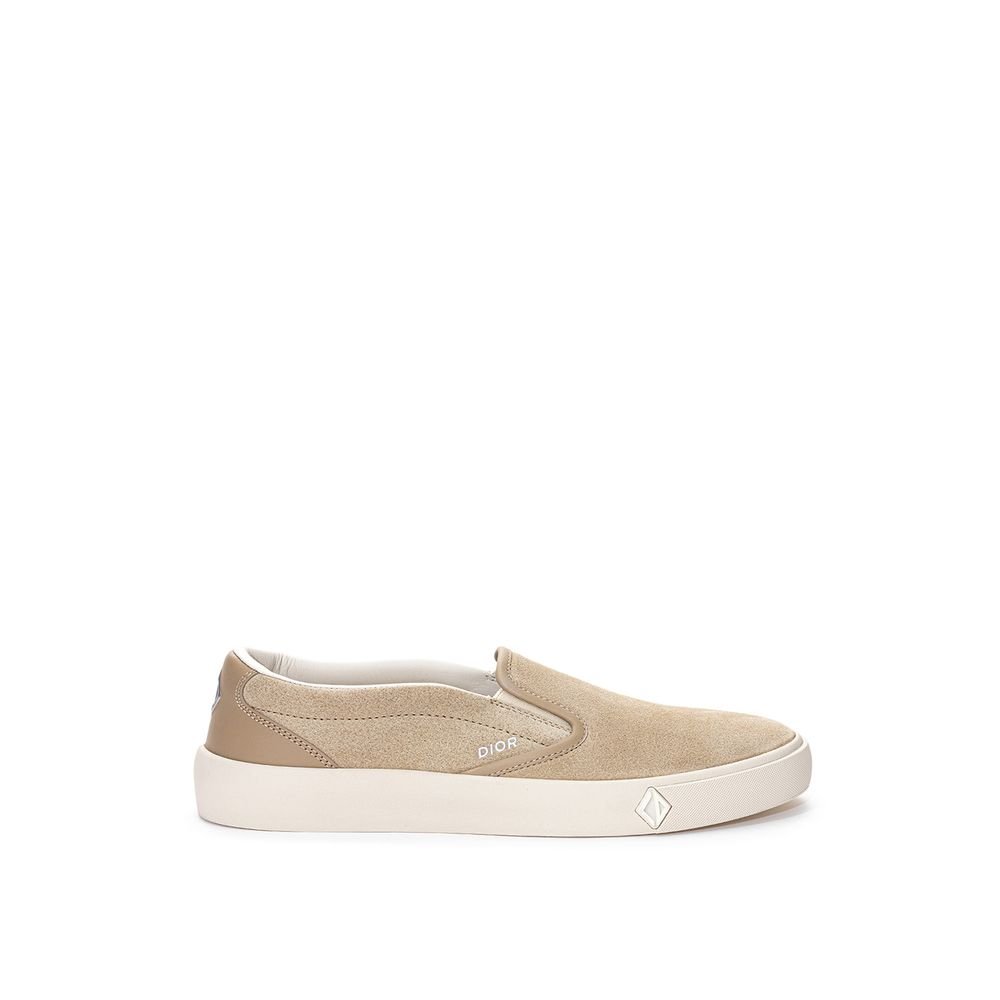 6251576.jpeg Dior Beige Leather Slip-On Loafers - Image 1
