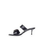Alexander McQueen Black Leather Stiletto Heel Sandals - Image 2