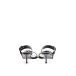 Alexander McQueen Black Leather Stiletto Heel Sandals - Image 4