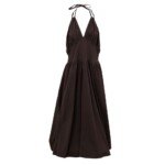 Bottega Veneta Brown Cotton Long Dress