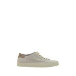 Brunello Cucinelli Cream White Leather Sneakers