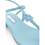 Miu Miu Blue Patent Leather Flip-Flop Sandals - Image 4