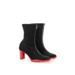 Alexander McQueen Black Neoprene Ankle Boots - Image 3