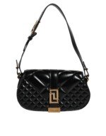 Versace Black Calf Leather Quilted Shoulder Strap Bag - Image 2