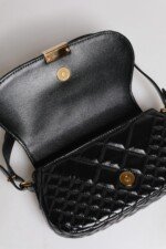 Versace Black Calf Leather Quilted Shoulder Strap Bag - Image 8