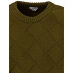 Bottega Veneta Green Wool Sweatshirt - Image 3