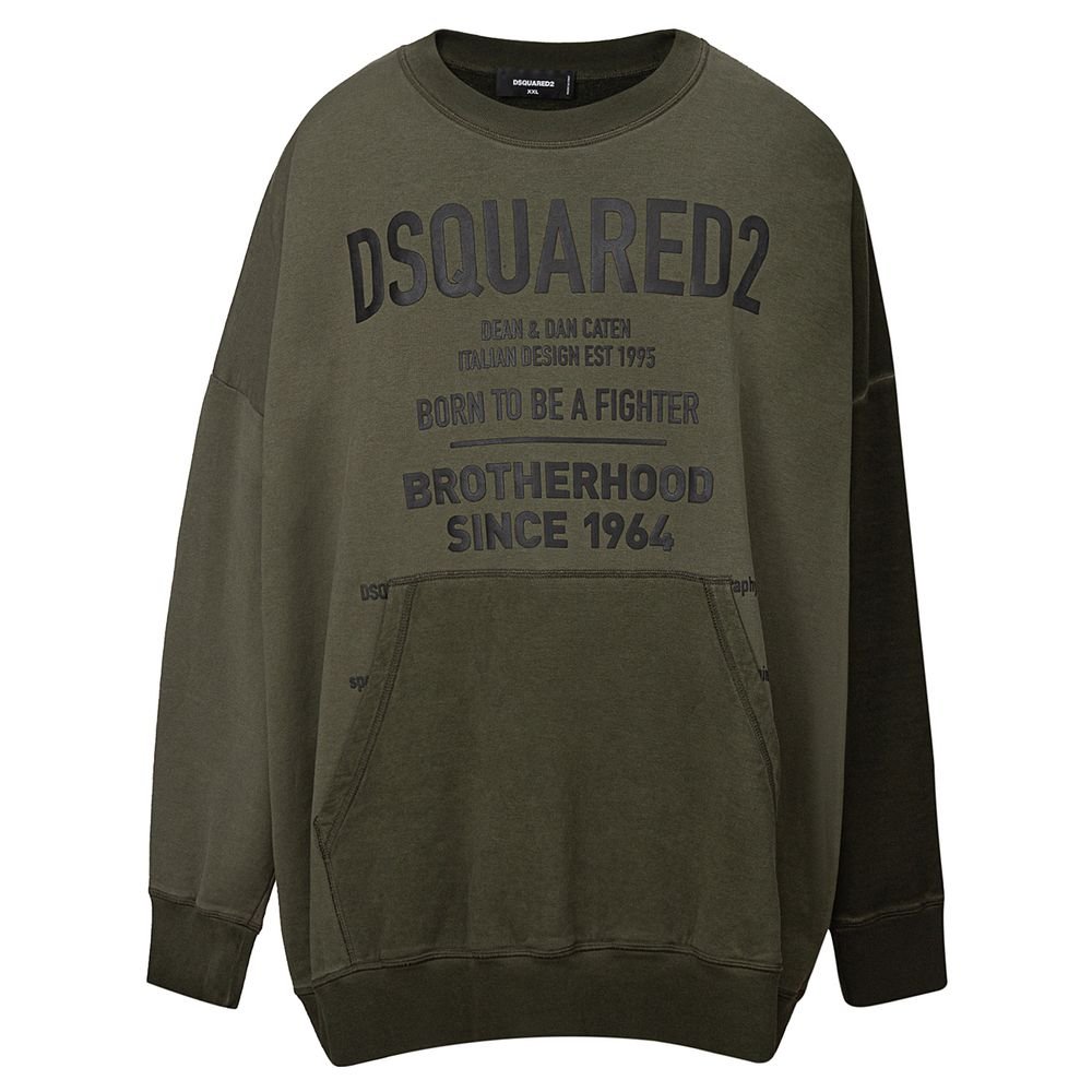 6824403.jpeg Dsquared² Green Cotton Sweatshirt - Image 1