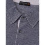 Corneliani Blue Cotton Polo Shirt - Image 4