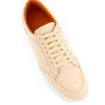 Burberry Pink Leather Low Top Sneakers - Image 4