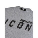 Dsquared² Gray Cotton T-Shirt - Image 3