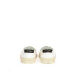 Saint Laurent White Cotton Low Top Sneakers - Image 3