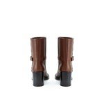 Burberry Brown Leather Ankle Boots - Image 3