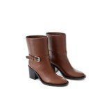 Burberry Brown Leather Ankle Boots - Image 4