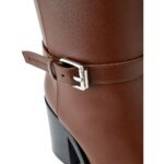 Burberry Brown Leather Ankle Boots - Image 5