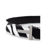 Tom Ford Black And White Leather Regular Belt - Image 2