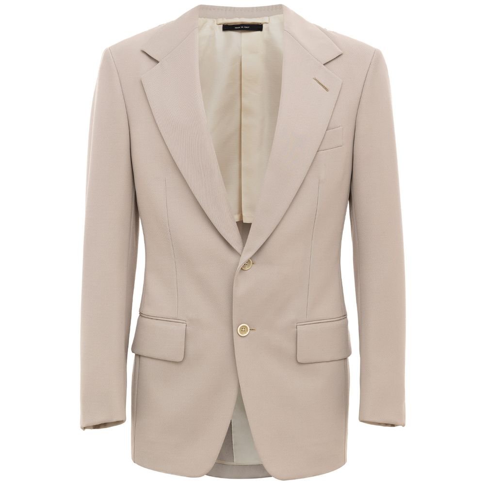 7012951.jpeg Tom Ford Beige Wool Blazer - Image 1
