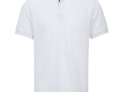 Burberry White Cotton Collared Polo Shirt
