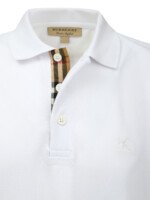 Burberry White Cotton Collared Polo Shirt - Image 2