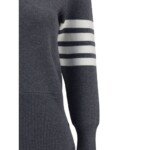 Thom Browne Gray Fleece Wool Sweatshirt - Image 3