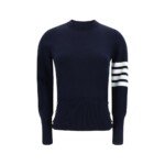 Thom Browne Blue Fleece Wool Sweatshirt