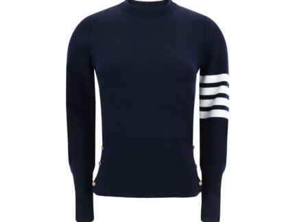 Thom Browne Blue Fleece Wool Sweatshirt