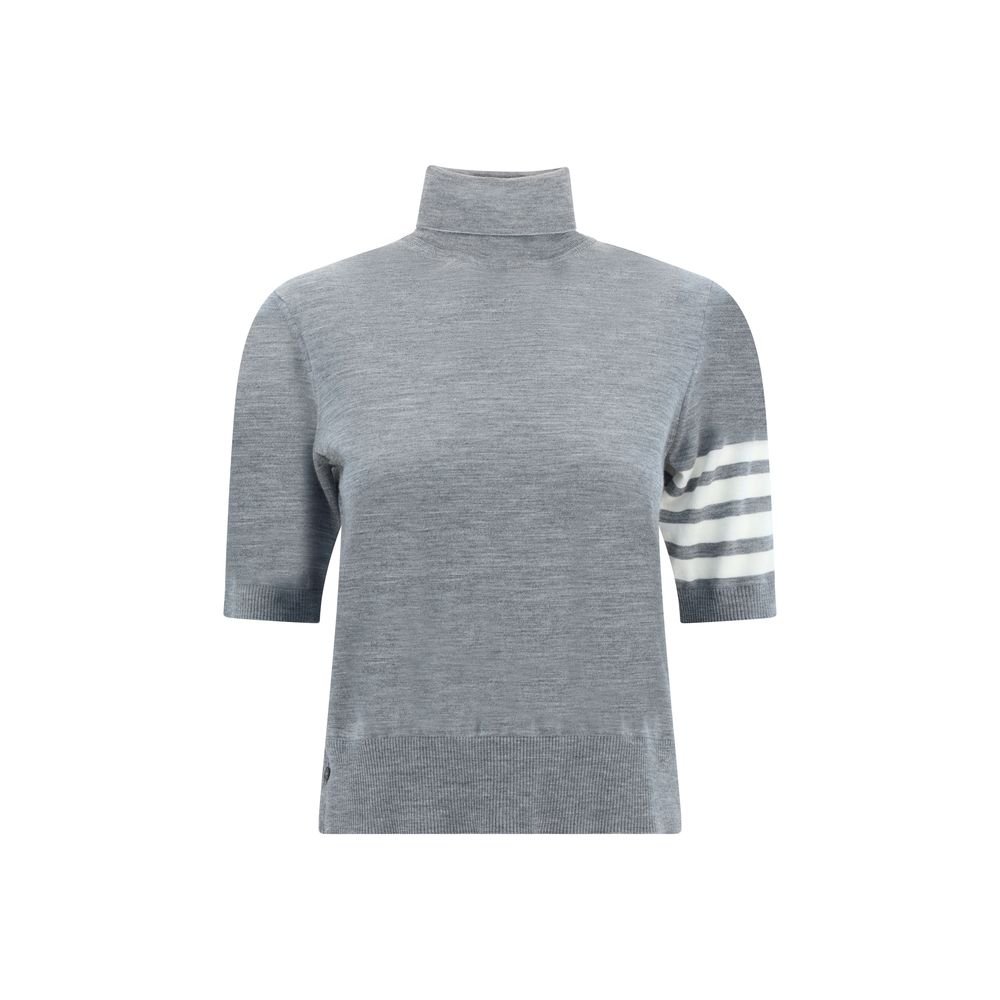 7234914.jpeg Thom Browne Gray Polyamide Turtleneck - Image 1