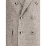 Brunello Cucinelli Light Brown Linen Blazer - Image 3