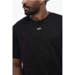 Off-White Black Cotton ARROW Crew-neck T-shirt - Image 3