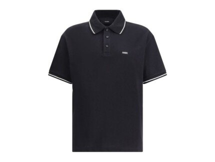 Amiri Black Cotton Polo T-Shirt