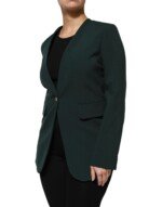 Maison Margiela Green Single Breasted One Button Coat Jacket - Image 3