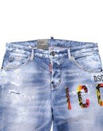 Dsquared² Blue Washed Cotton Mid Waist Skinny Denim Jeans - Image 4