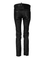 Dsquared² Black Washed Cotton Mid Waist Skinny Jeans - Image 3