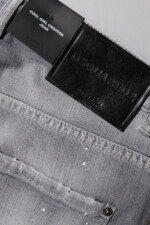 Dsquared² Gray Washed Mid Waist Tapered Jeans - Image 6