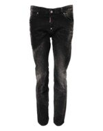 Dsquared² Black Washed Mid Waist Tapered Denim Jeans - Image 2