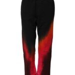 Dsquared² Black Red Cotton Straight Fit Jogger Pants