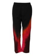 Dsquared² Black Red Cotton Straight Fit Jogger Pants